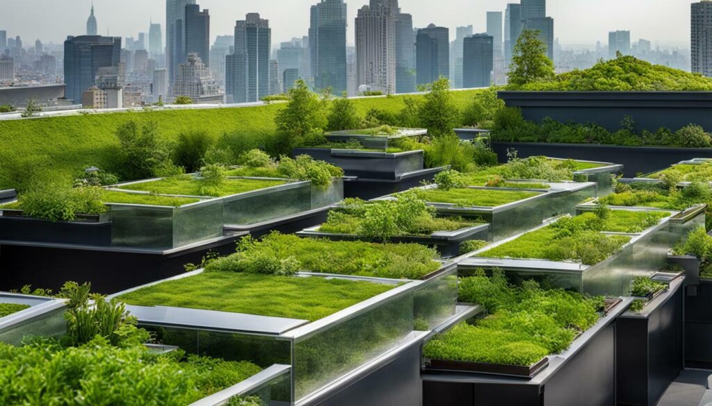 Benefits of green roofs for urban heat island mitigation