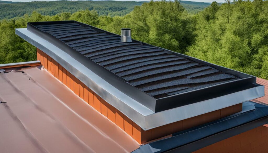 Covered Roof Vents and Chimney