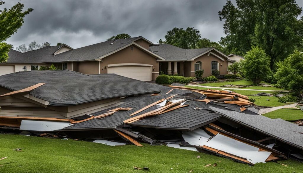 Signs of roof damage from storms