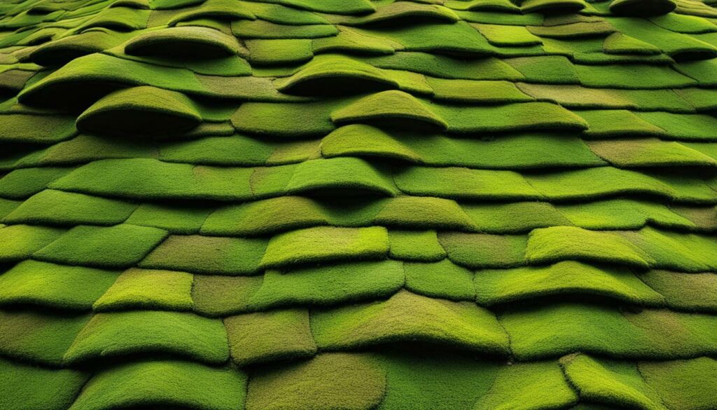 moss on a roof