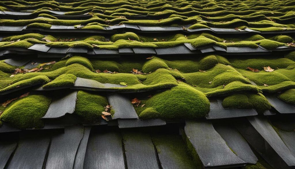 roof deterioration due to moss