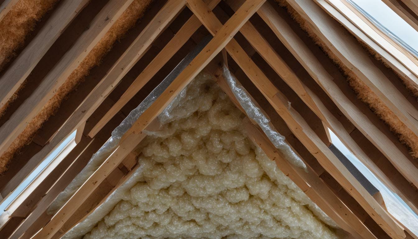 Attic insulation and roofing